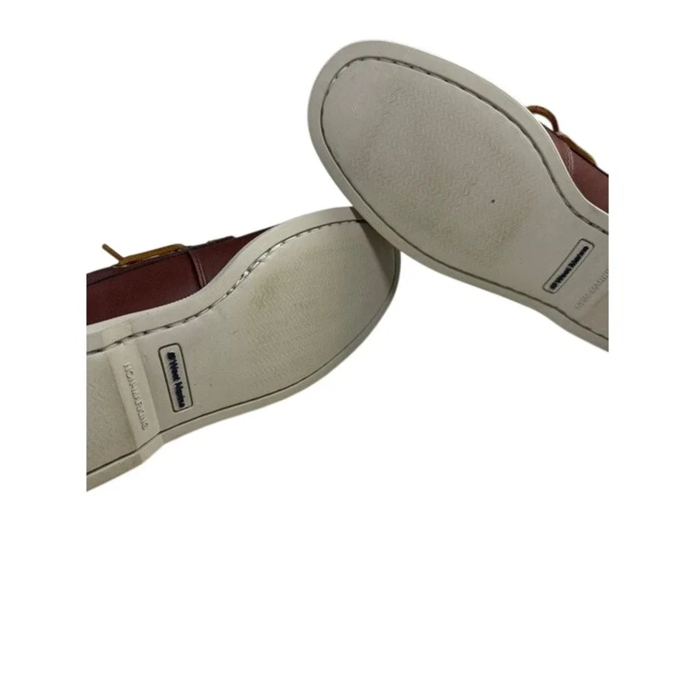 West Marine Classic Mocs 1310 Women's Nautical Boat Deck Shoes Brown Leather 9.5